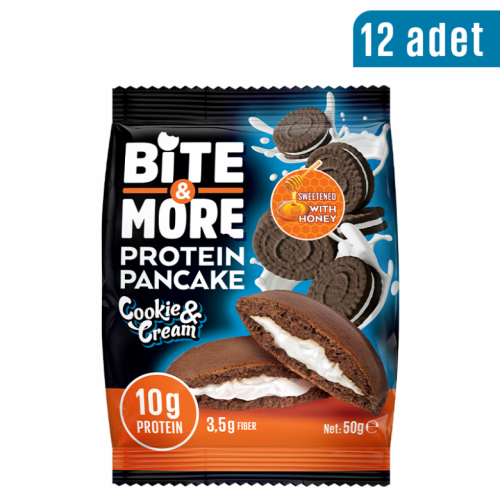 BİTE MORE PROTEİN PANCAKE (50 GR) - 12 ADET BİTE MORE PROTEİN PANCAKE (50 GR) - 12 ADET