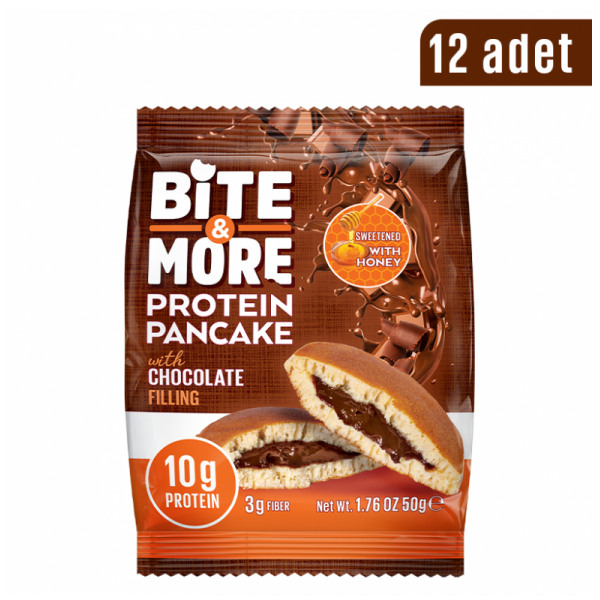 BİTE MORE PROTEİN PANCAKE (50 GR) - 12 ADET BİTE MORE PROTEİN PANCAKE (50 GR) - 12 ADET