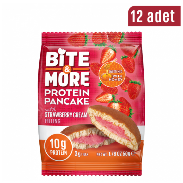 BİTE MORE PROTEİN PANCAKE (50 GR) - 12 ADET BİTE MORE PROTEİN PANCAKE (50 GR) - 12 ADET