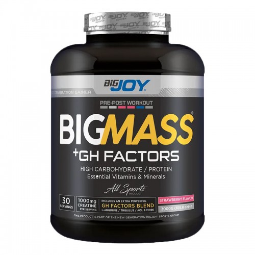 BİG JOY BİG MASS + GH FACTORS 3000 GR ÇİLEK