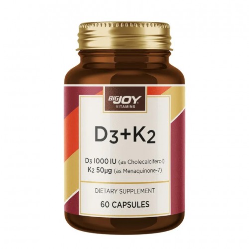 BİG JOY VİTAMİNS D3+K2 60 KAPSÜL