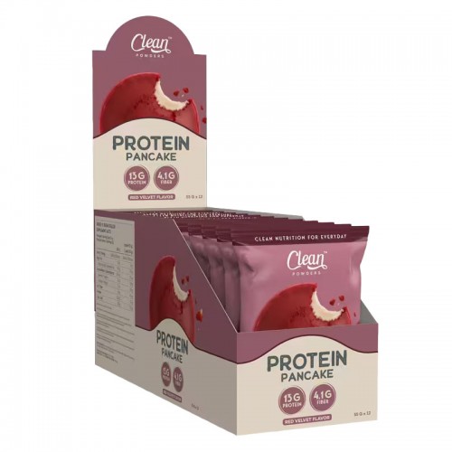CLEAN POWDERS PROTEİN PANCAKE 55 GR 12 ADET RED VELVET