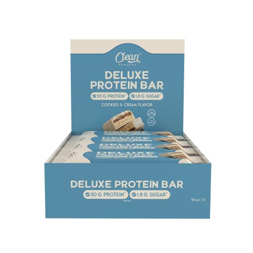 CLEAN POWDERS DELUXE PROTEİN BAR 55 GR 12 ADET