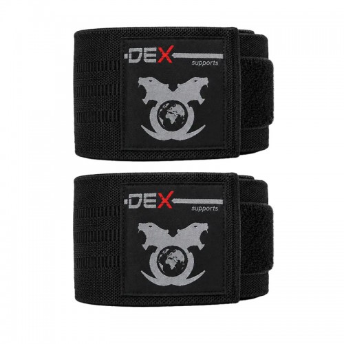 DEX SUPPORTS ELBOW WRAPS AĞIRLIK ANTREMANI DİRSEK BANDAJI ÇİFT SİYAH
