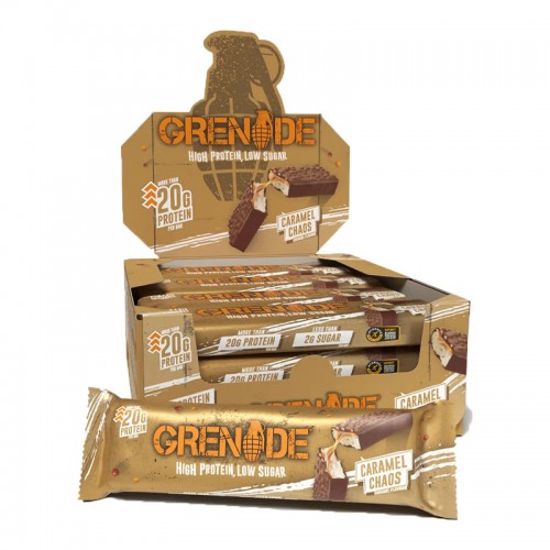 GRENADE CHAOS CARAMEL PROTEIN BAR 60 GR 12 ADET