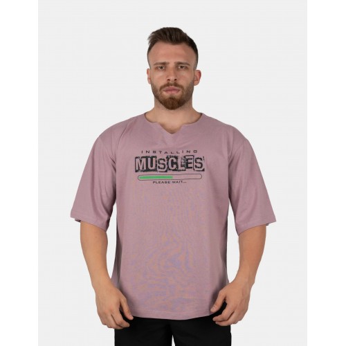 GWP “Muscles Installing” Oversize T-Shirt – Lila