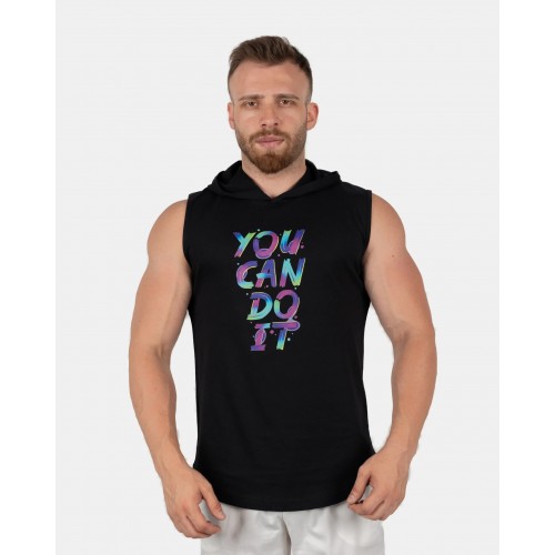 GWP YOU CAN DO IT KAPÜŞONLU KOLSUZ T-SHIRT