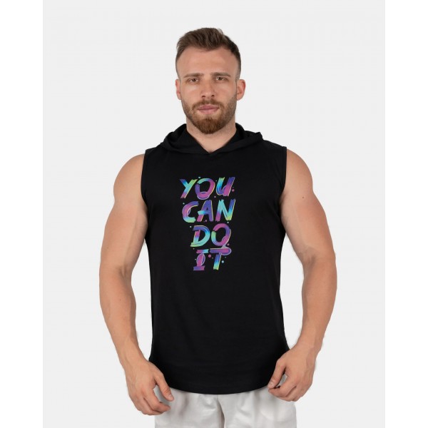 GWP YOU CAN DO IT KAPÜŞONLU KOLSUZ T-SHIRT