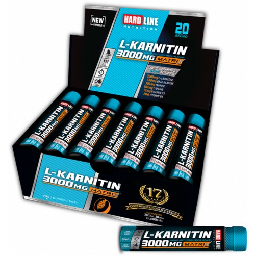 HARDLİNE L-KARNİTİN MATRİX 3000 MG - 20 SHOT ŞEFTALİ