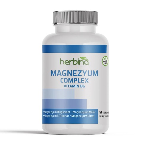 HERBİNA MAGNEZYUM KOMPLEKS + VİTAMİN B6 120 KAPSÜL