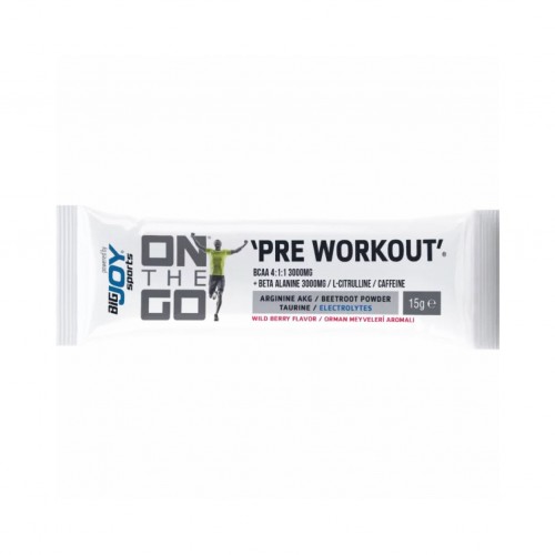 ON THE GO PRE WORKOUT 15 GR - 1 PAKET ON THE GO PRE WORKOUT 15 GR - 1 PAKET