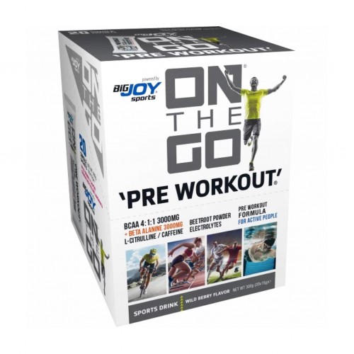 ON THE GO PRE WORKOUT 300 GR - 20 PAKET ON THE GO PRE WORKOUT 300 GR - 20 PAKET