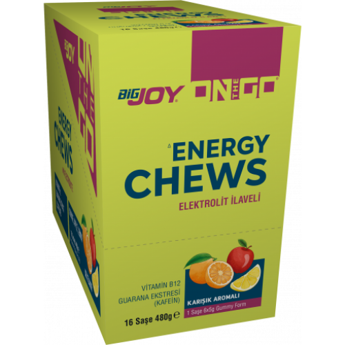 ON THE GO ENERGY CHEWS KARIŞIK AROMALI 16X30 GR GUMMY