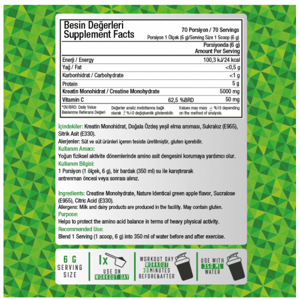 PRİME NUTRİTİON CREATİNE 420 GR