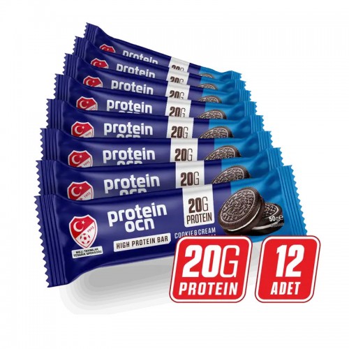 PROTEİNOCEAN PROTEIN BAR 12 ADET COOKIES CREAM