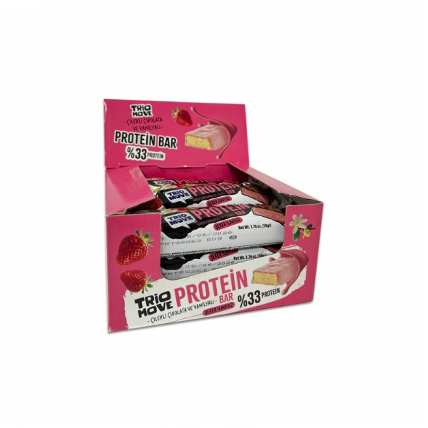 TRIO MOVE %33 FIT PROTEIN BAR ÇILEKLI 9 ADET X 50 GRAM