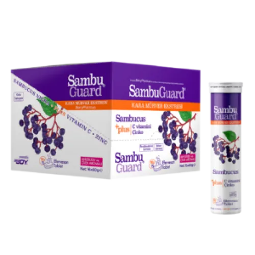BİG JOY SAMBUGUARD KARA MÜRVER EKSTRESİ - SAMBUCUS PLUS 15 EFERVESAN TABLET 16'LI KUTU