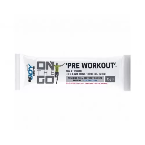 ON THE GO PRE WORKOUT 15 GR - 1 PAKET ON THE GO PRE WORKOUT 15 GR - 1 PAKET